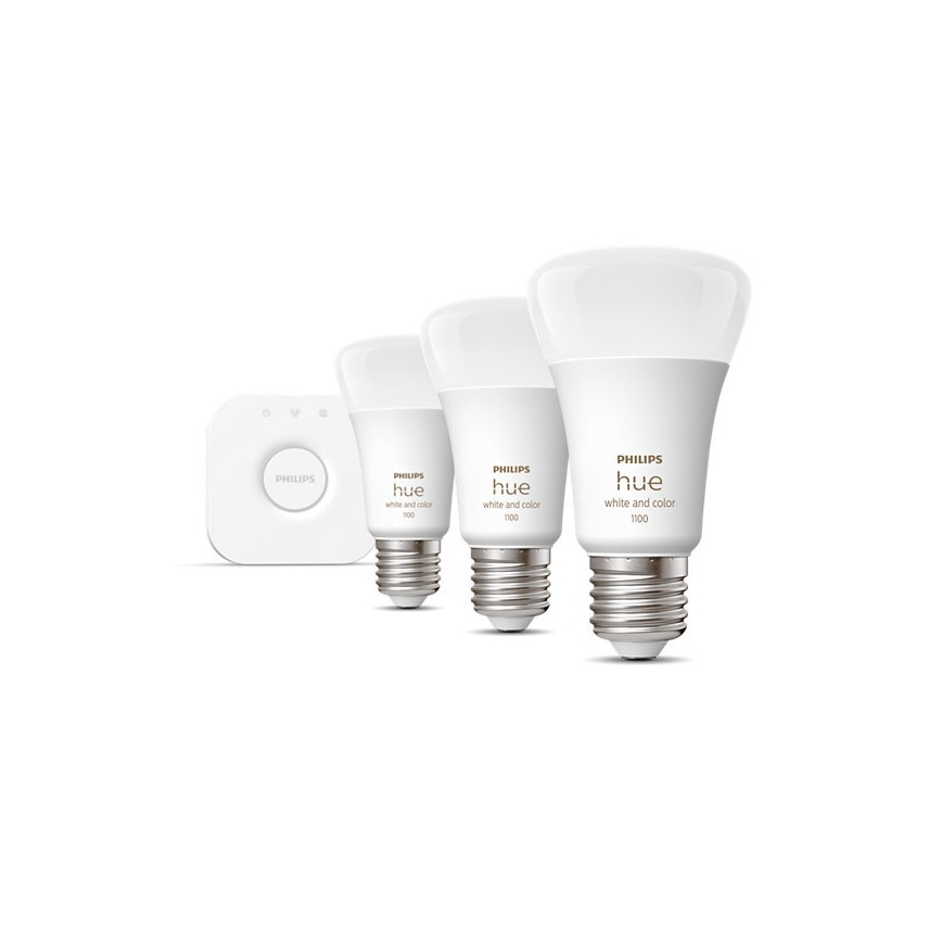 Põhikomplekt Philips Hue WHITE AND COLOR AMBIANCE 3xE27/9W/230V 2000-6500K + ühendusseade