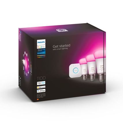 Põhikomplekt Philips Hue WHITE AND COLOR AMBIANCE 3xE27/9W/230V 2000-6500K + ühendusseade