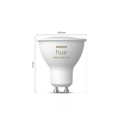Põhikomplekt Philips Hue WHITE AND COLOR AMBIANCE 3xGU10/4,2W 2000-6500K + ühendusseade