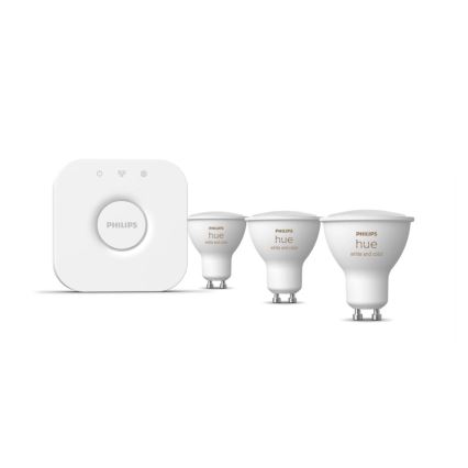 Põhikomplekt Philips Hue WHITE AND COLOR AMBIANCE 3xGU10/5,7W/230V 2000-6500K + seade ühendamiseks