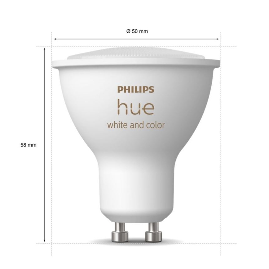 Põhikomplekt Philips Hue WHITE AND COLOR AMBIANCE 3xGU10/5,7W/230V 2000-6500K + seade ühendamiseks