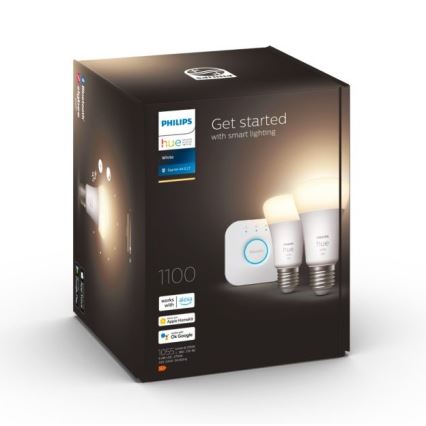 Põhikomplekt Philips Hue WHITE 2xE27/9,5W 2700K + ühendusseade