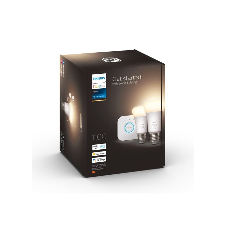 Põhikomplekt Philips Hue WHITE 2xE27/9,5W 2700K + ühendusseade