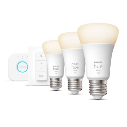 Põhikomplekt Philips Hue WHITE 3xE27/9,5W 2700K + ühendusseade