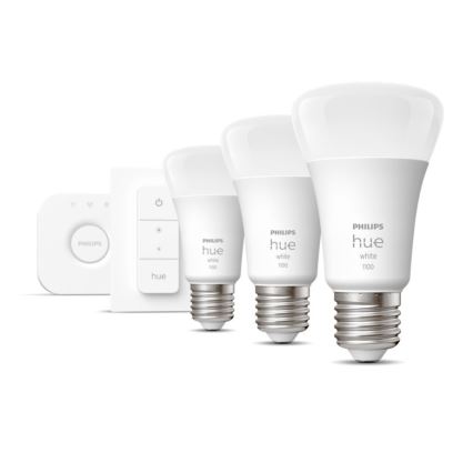 Põhikomplekt Philips Hue WHITE 3xE27/9,5W 2700K + ühendusseade