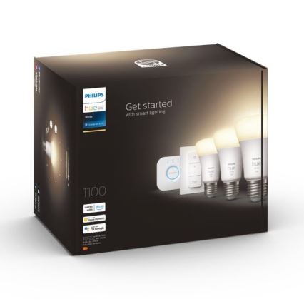 Põhikomplekt Philips Hue WHITE 3xE27/9,5W 2700K + ühendusseade