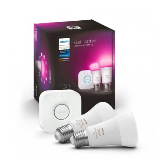 Põhikomplekt Philips Hue WHITE AND COLOR AMIANCE 2xE27/9W/230V 2000-6500K + ühendusseade