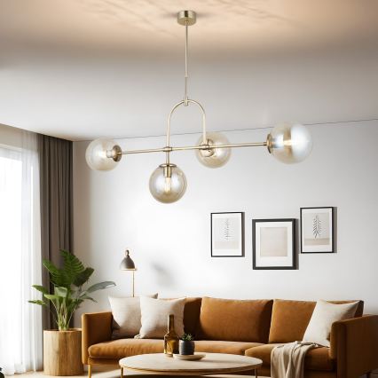 POLINO varrega lühter 4xE27/40W/230V kuldne