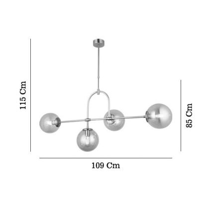 POLINO varrega lühter 4xE27/40W/230V kuldne