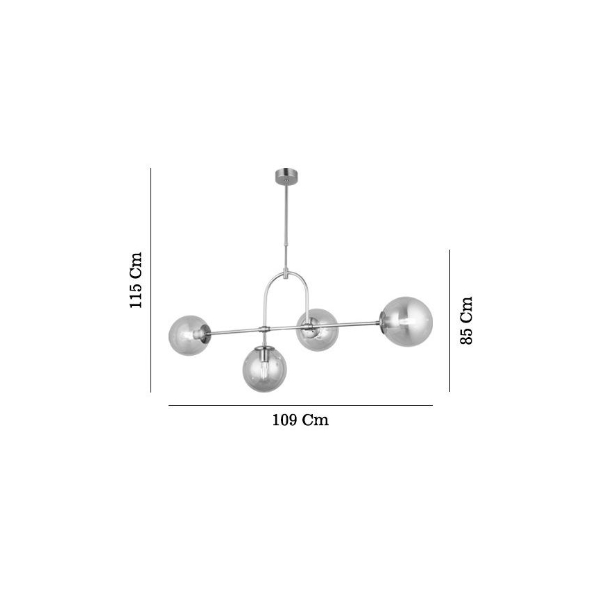 POLINO varrega lühter 4xE27/40W/230V kuldne