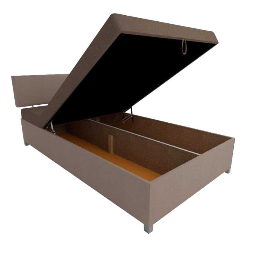 Polsterdatud päevavoodi reguleeritava asendi ja panipaigaga DALLAS 108x205 cm pruun/tumepruun