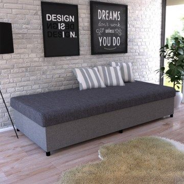 Polsterdatud päevavoodi hoiuruumiga CORY 80x200, hall