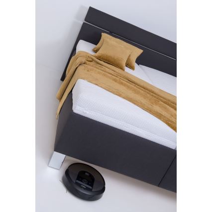 Polsterdatud voodi ALIS 160x200 cm koos madratsiga ja panipaigaga, antratsiit