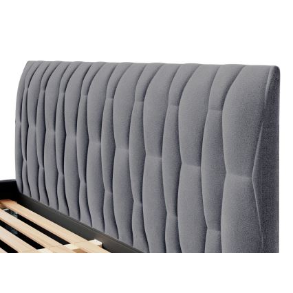 Polsterdatud voodi FLORA 180x200 cm ilma madratsita, hall