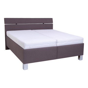 Polsterdatud voodi hoiuruumiga ilma madratsita ALIS 160x200 cm pruun