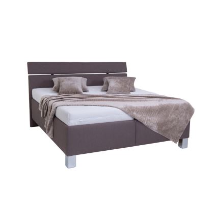 Polsterdatud voodi hoiuruumiga ilma madratsita ALIS 160x200 cm pruun