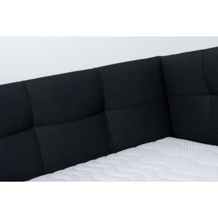 Polsterdatud voodi hoiuruumiga ilma madratsita MARIA PETITE 120x200 cm antratsiit