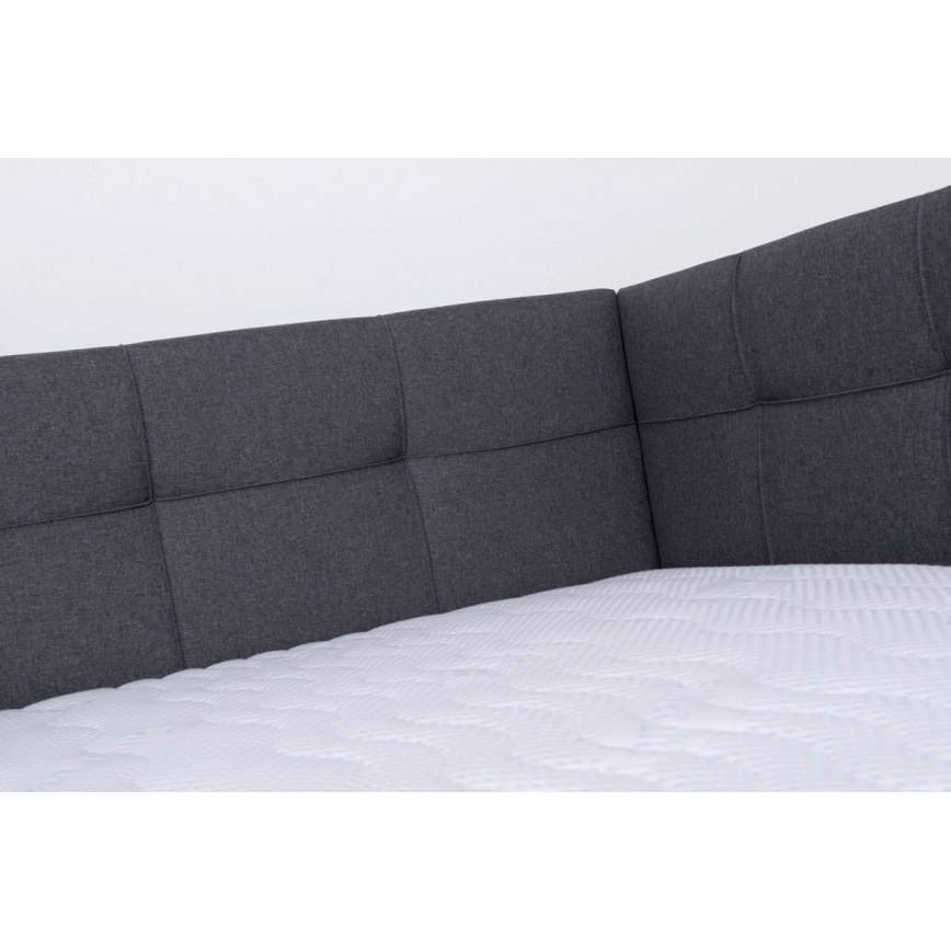 Polsterdatud voodi hoiuruumiga ilma madratsita MARIA PETITE 120x200 cm hall