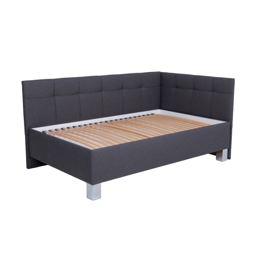 Polsterdatud voodi hoiuruumiga ilma madratsita MARIA PETITE 120x200 cm hall