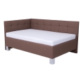 Polsterdatud voodi hoiuruumiga ilma madratsita MARIA PETITE 120x200 cm pruun