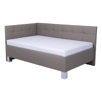 Polsterdatud voodi hoiuruumiga ilma madratsita MARIA PETITE 120x200 cm taupe