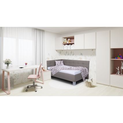 Polsterdatud voodi hoiuruumiga ilma madratsita MARIA PETITE 120x200 cm taupe