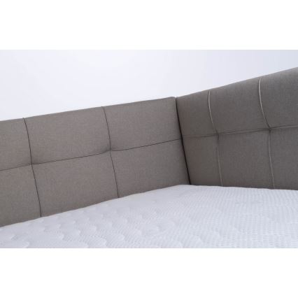 Polsterdatud voodi hoiuruumiga ilma madratsita MARIA PETITE 120x200 cm taupe