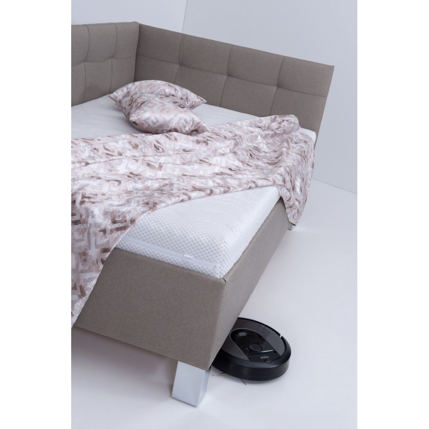 Polsterdatud voodi hoiuruumiga ilma madratsita MARIA PETITE 120x200 cm taupe