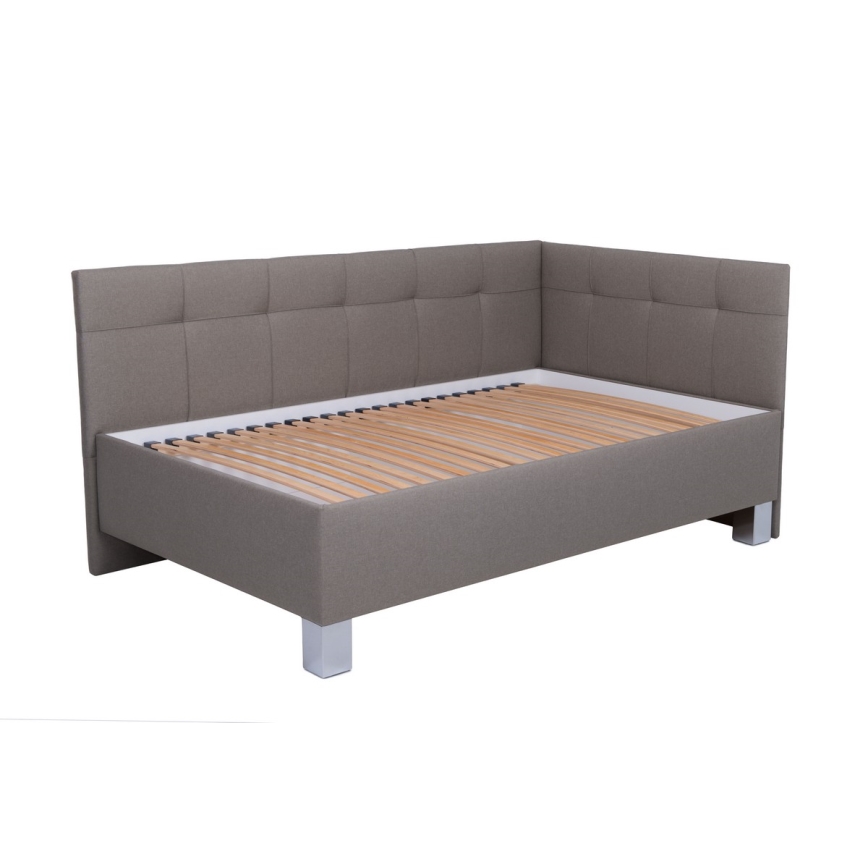 Polsterdatud voodi hoiuruumiga ilma madratsita MARIA PETITE 120x200 cm taupe
