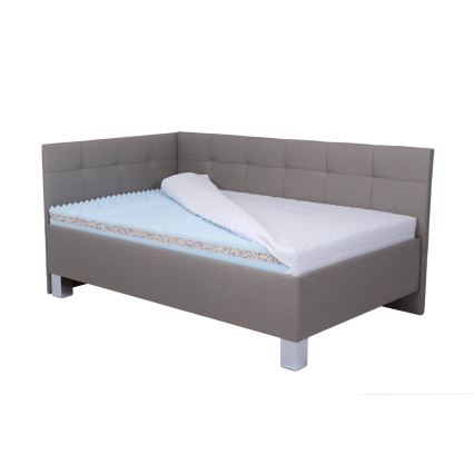 Polsterdatud voodi hoiuruumiga ilma madratsita MARIA PETITE 120x200 cm taupe