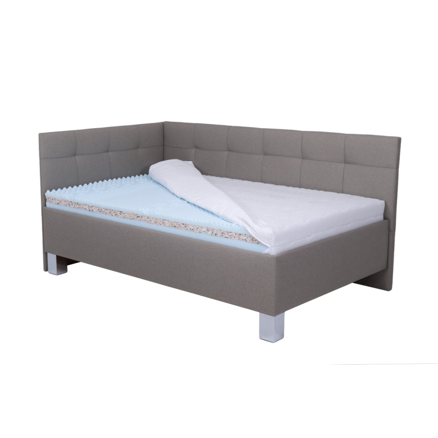 Polsterdatud voodi hoiuruumiga ilma madratsita MARIA PETITE 120x200 cm taupe