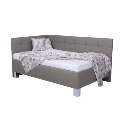Polsterdatud voodi hoiuruumiga ilma madratsita MARIA PETITE 120x200 cm taupe