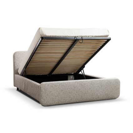 Polsterdatud voodi ilma madratsita LAJLA 180x200 cm, beež