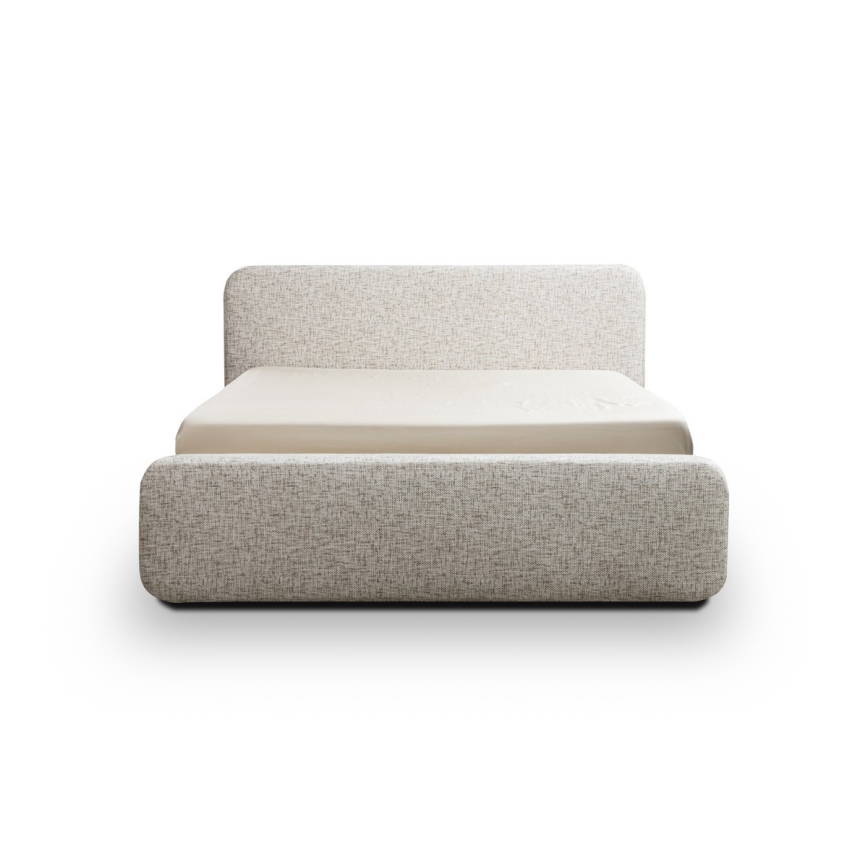 Polsterdatud voodi ilma madratsita LAJLA 180x200 cm, beež