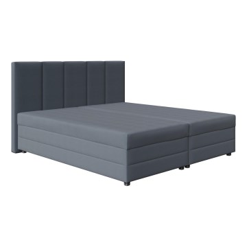 Polsterdatud voodi ISABEL 180x200 vedrumadratsiga ja panipaigaga, hall