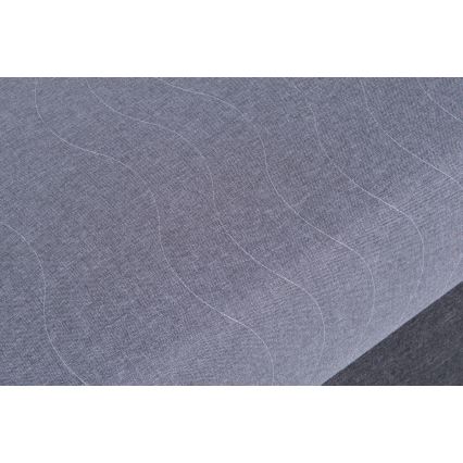 Polsterdatud voodi JACOB XL panipaigaga, kandevõime 130 kg, 90x200 cm, hall