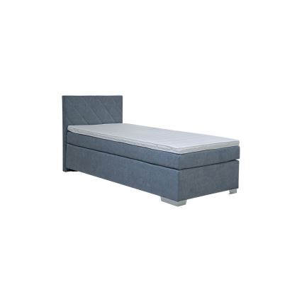 Polsterdatud voodi koos madratsiga IDA 90x200 cm, sinine