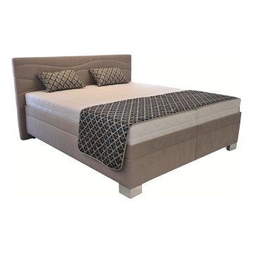 Polsterdatud voodi koos madratsiga WINDSOR 180x200 cm beež