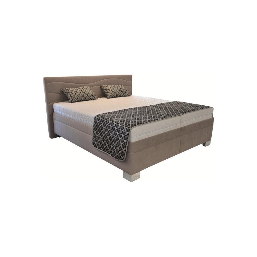 Polsterdatud voodi koos madratsiga WINDSOR 180x200 cm beež