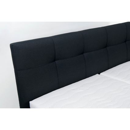 Polsterdatud voodi madratsiga ja hoiuruumiga MARIA 160x200 cm antratsiit