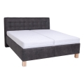 Polsterdatud voodi madratsiga ja hoiuruumiga VIOLET 180x200 cm tume