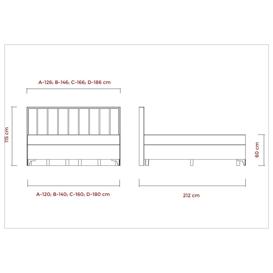 Polsterdatud voodi ALICIA 160x200 cm, madratsite ja kattemadratsiga ning mahuka hoiuruumiga, beež