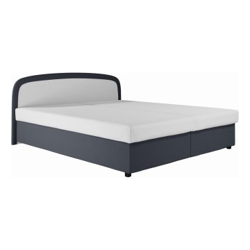 Polsterdatud voodi MALIA 160x200 vedrumadratsiga ja panipaigaga, hall