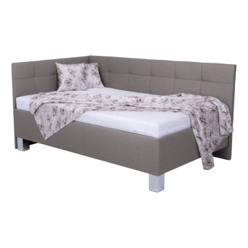 Polsterdatud voodi MARIA PETITE 120x200 cm, hoiukastiga, ilma madratsita, taupe