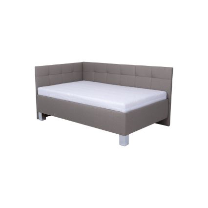 Polsterdatud voodi MARIA PETITE 120x200 cm, hoiukastiga, ilma madratsita, taupe
