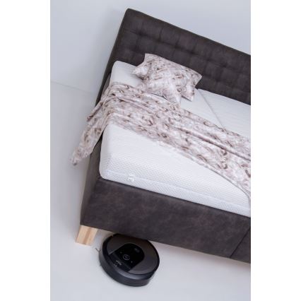 Polsterdatud voodi VIOLET 160x200 cm tumehall – komplektis madrats ja hoiuruum