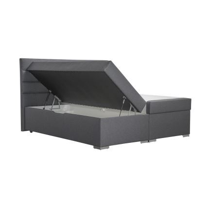 Polsterdatud voodi hoiuruumi, madratsi ja kattemadratsiga NEW BOLERO 180x200 cm hall