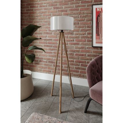 Põrandalamp 1xE27/40W/230V beež/valge