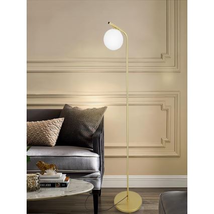 Põrandalamp 1xE27/40W/230V kuldne/valge