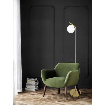 Põrandalamp 1xE27/40W/230V kuldne/valge